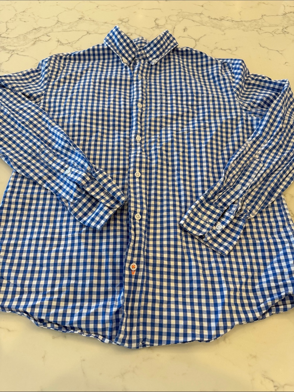 Crew Cuts Blue Gingham Button-Down Shirt